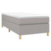 Maison Exclusive - Sommier à lattes de lit avec matelas Gris clair 90x200 cm Tissu