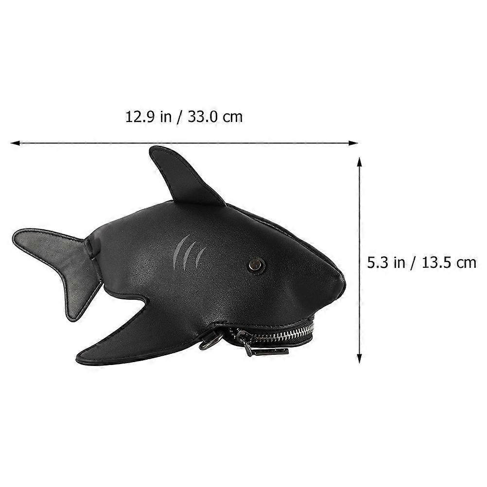 1pc Fashion Lady Shark Cross Body Bag PU Animals Bag Girls Shoulder Bag Random Style