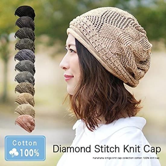 Stylish Medical Hat for and Autumn Cotton Knit Hat for Women Suitable for Outdoor Summer Knit Large Covers Gray X [hanahana15] Spring, Summer, - 100%