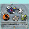 Christmas Nightmare Serie Brosche Gotische Hexe Anstecker Europäische und Amerikanische Halloween Kollektion Metallabzeichen