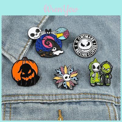 Christmas Nightmare Series Brooch Gothic Witch Pin European And American Halloween Collection Metal Badge