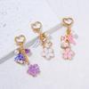 Elegant Zinc Alloy Keychain Heart Shape Pearl Accent Bag Charm Butterfly Shape Enamel Flower Pendant Charm Bag Decoration