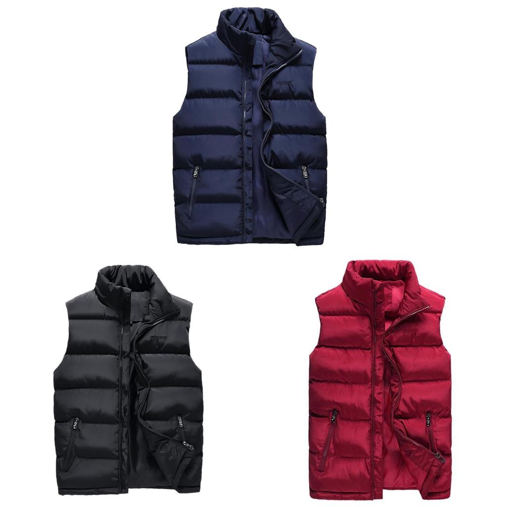 Premium Men's Winter Down Quilted Vest Cozy Sleeveless Padded Jacket For Ultimate Warmth