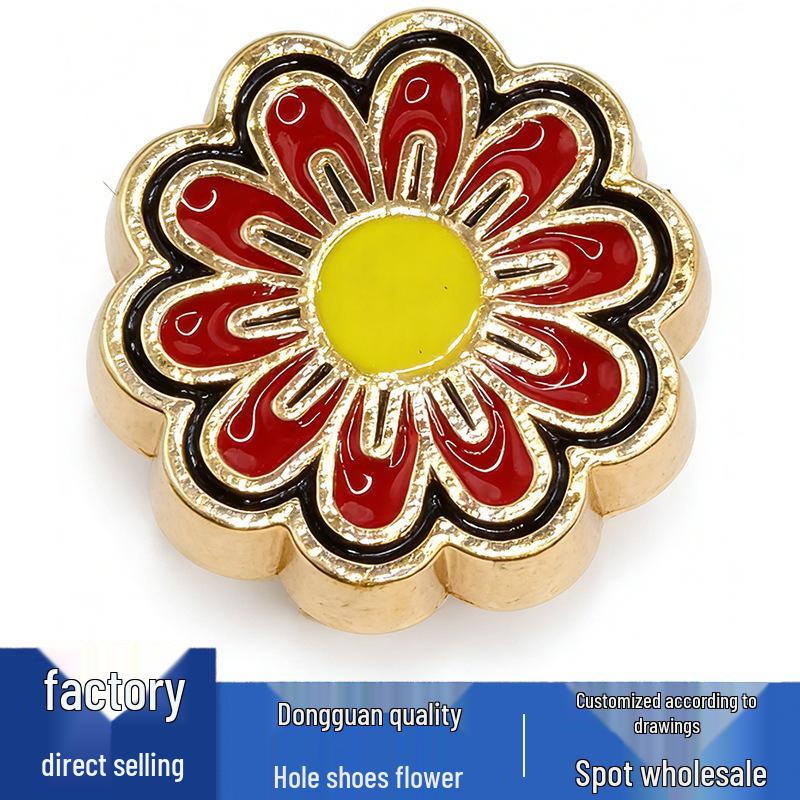 Metal Flower Series Shoe Charms: Crocs Flower Accessories & Buckles