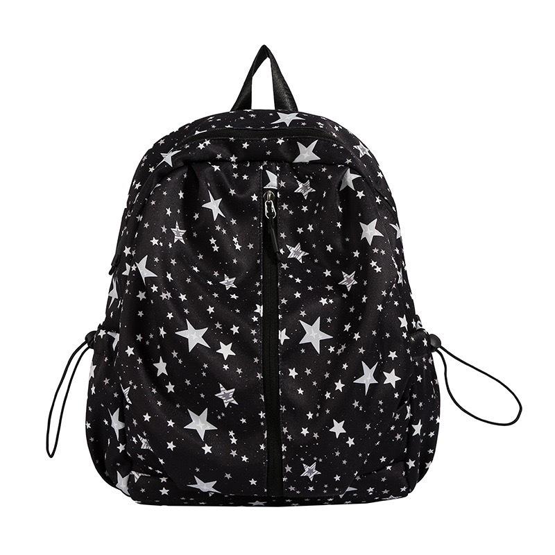 Schoolbag Korean Version Ins Cartoon Star Backpack Female College Style Student School Bag Fashion Casual Versatile Large Capacity Backpack