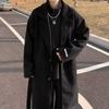 Trendy Britse Stijl Heren Middellange Wolle Trenchcoat – High-End Gevoel, Winter Dikte, Over de Knie Ontwerp