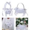 Elegant Flower Girl Baskets, Bridal Accessories ,Candy Gift Bag Storage Handbasket ,Wedding