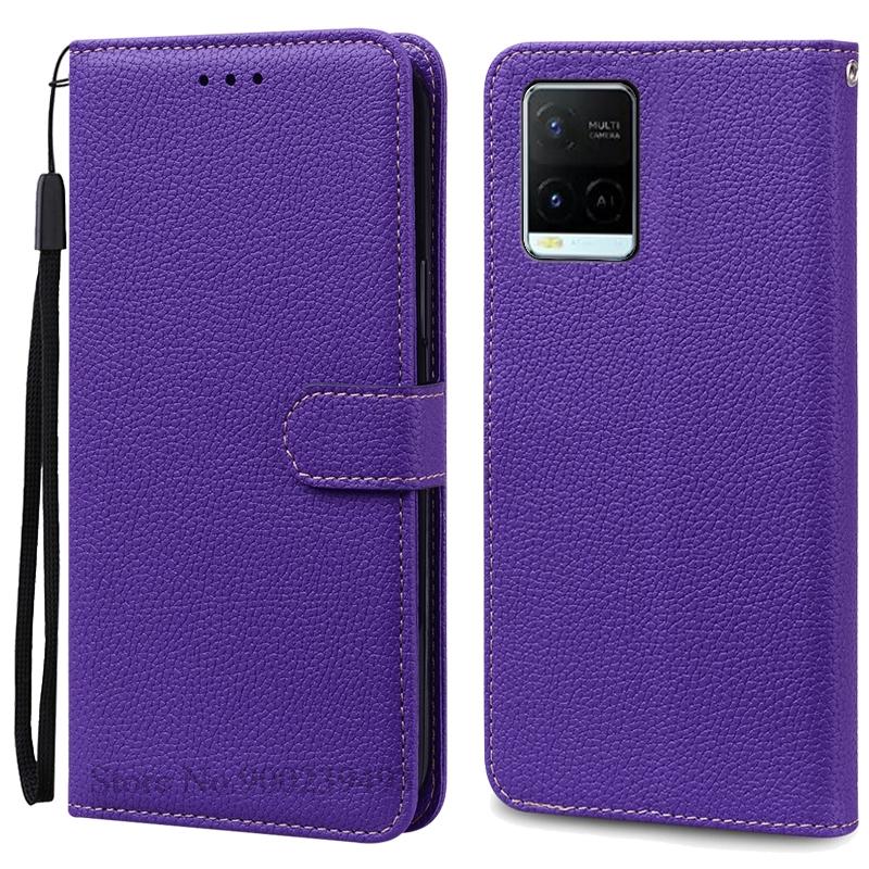 Pro pouzdro Vivo Y21S Měkké silikonové peněženkové kožené vyklápěcí pouzdro Pro pouzdro na telefon Vivo Y21 Zadní kryt Pro VivoY21S Vivo Y 21 Coque Fundas