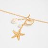 Gold Color Starfish Shell Pendant Bra Chain Summer Sexy Chest Chain Lingerie Party Jewelry 2025 Trendy Multi-layered Body Chain Accessories for Women