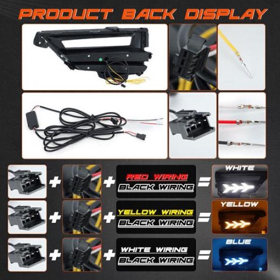 Pair For ~ Honda CRV Driving Fog Light Turn Signal Lamps 3~Color LED DRL