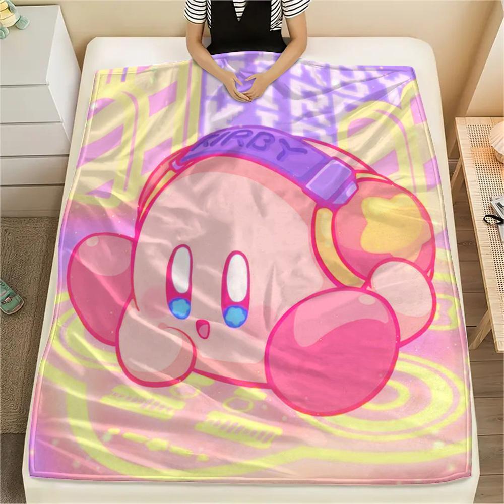 Kirby Universal Furniture Flannel Blanket, Warm Printed Cover for Bed, Sofa, Chair, Journey and Picnic.-TING