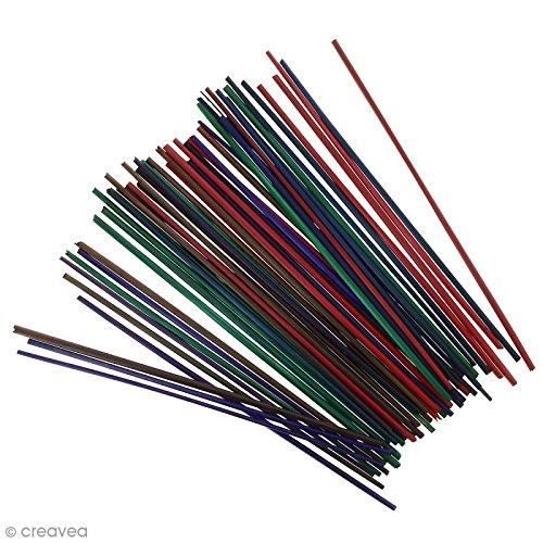 Rayher Hobby Pailles, 22 cm de Long, Sachet 50 pailles, Mélange Multicolore - 8906300