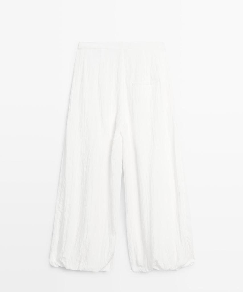 Masimodutti Texture Detail Fluid Sarouel Pants