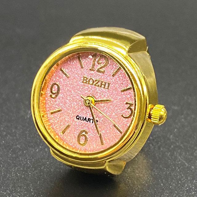 Gold Rings Punk Elastic Stretchy Quartz Watch Rings Hip-hop Couple Accessories