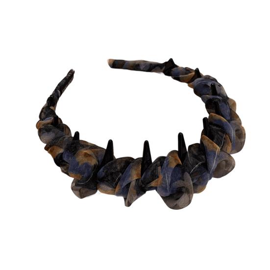 Women Headband Ribbon Decor Anti-slip Teeth Hair Hoop Versatile Bright