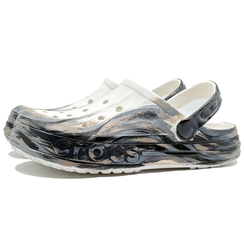 Crocs Bayaband Clog Gift Box Hesu Space Phantom Streamer EVA Distressed Hand-Painted Comfortable Hole Shoes Unisex Black and Grey