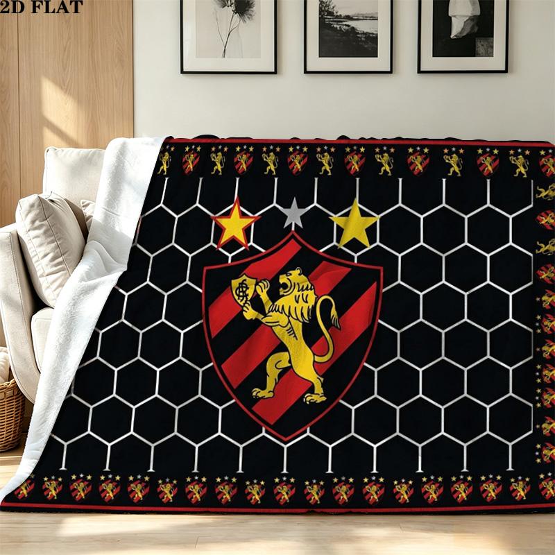 Sport Club Do Recife Print Flannel Blanket High Quality Warm Comfortable Cover for All Seasons Perfect for Gifts Home Decor