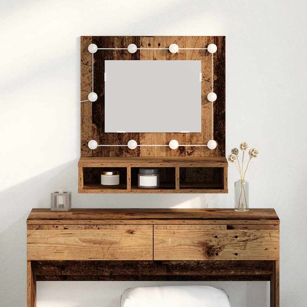 Mirror Cabinet Rustic Wood Look 60 X 31.5 X 62 Cm Engineered Wood