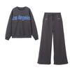 Kaslead New Arrival Women's Clothing Fashion Style Fashion Printing Washed Sweatshirt Pants 0347810 0347811