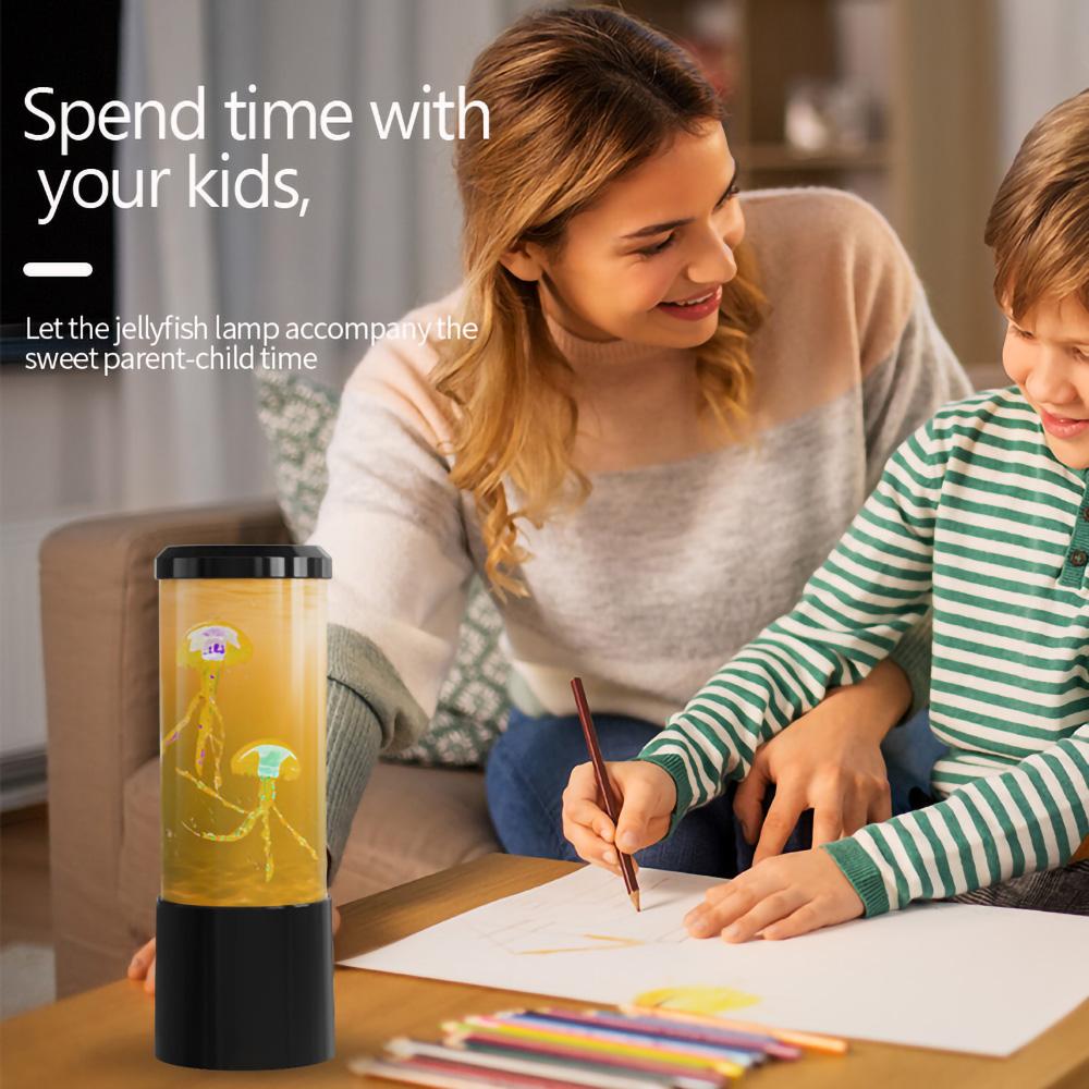 7Colors S Size Jellyfish Lava Lamp Aquarium Ocean Night Lights LED Jellyfish Mood Lights With For Home Bedroom Desktop Decoratio