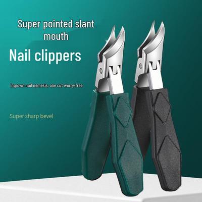 Super Scharfer Großer Nagelknipser für Dicke Harte Nägel - Edelstahl, Schräge Klinge, Anti-Spritzschutz, Ideal für Eingewachsene Nägel