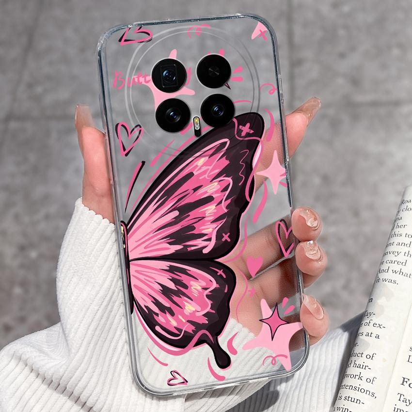 Für Huawei Honor Magic8 7 6 5 Pro Nova 12 Ultra 12i Handyhülle Schönes Blumenmuster Transparentes Silikon Vollschutzhülle Für Huawei Gehäuse