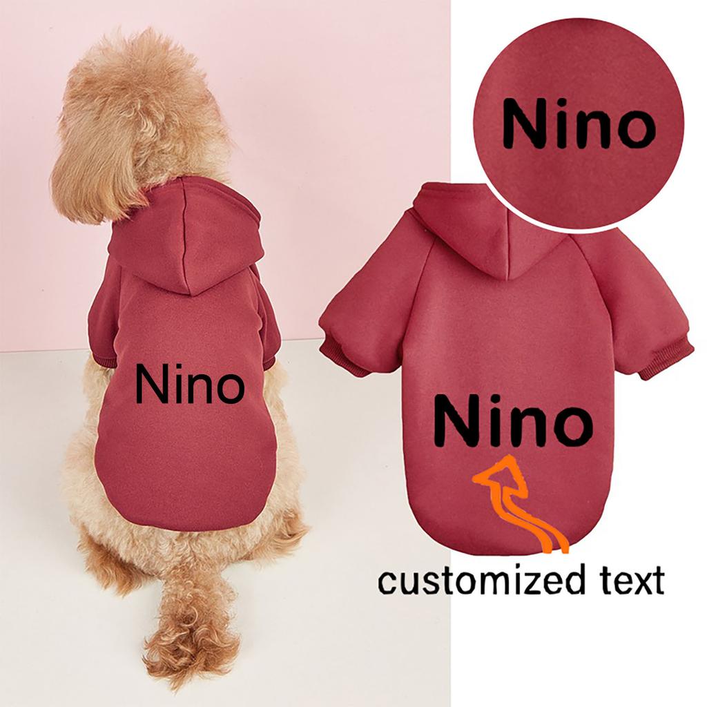 Custom Hoodie For Small Medium Pet, Personalized Photo/Text Pet Warm Pullover Pet Hoodie Custom Sweatshirt