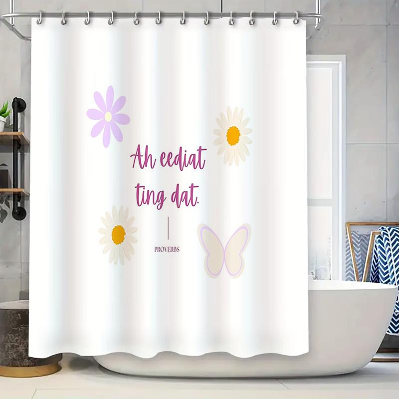 

Bathroom Shower Curtain Floral Vintage Botanical Farmhouse Pattern Waterproof Decor W60H190(CM)-1 Pcs