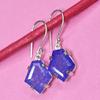 Natural Purple Tanzanite 52 Ct CERTIFIED 925 Sterling Silver Gems Fancy Earring MY.ER-44-NS