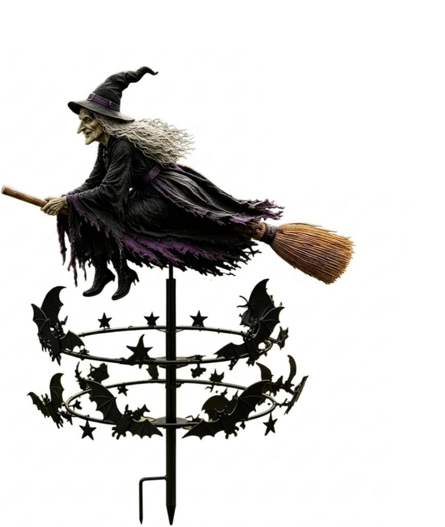 Halloween Heks Tuinmolen met Thema voor Buiten Tuindecoratie