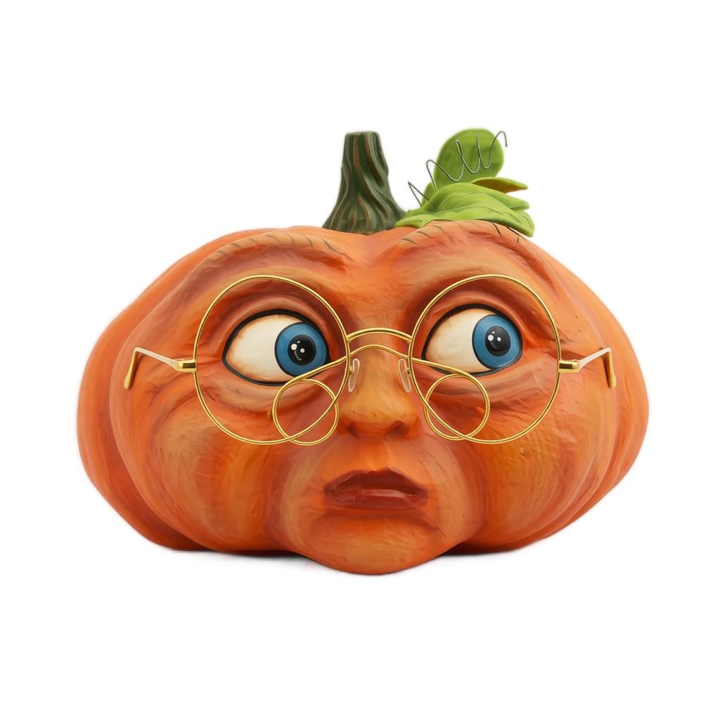Pumpkin Shaped Decorative Resin Figurine for Home Office Table Centerpiece Autumn Harvest Festival Ornament Craft