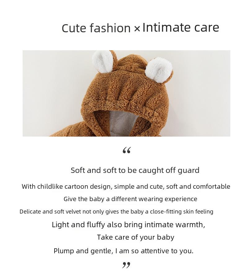 Thick, Warm Baby Cotton Romper for Autumn & Winter