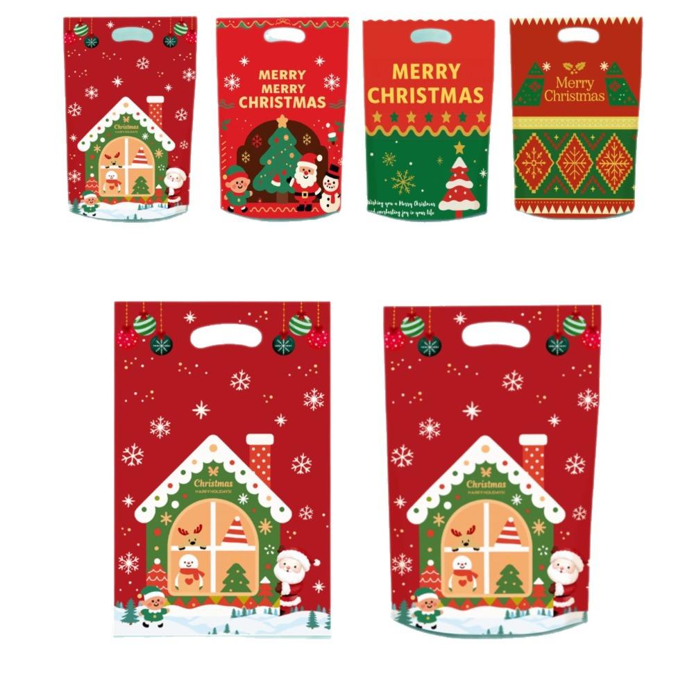 50Pcs Snack Packaging Christmas Packaging Bag Party Supply Santa Clause Christmas Candy Bag Multicolor Merry Christmas