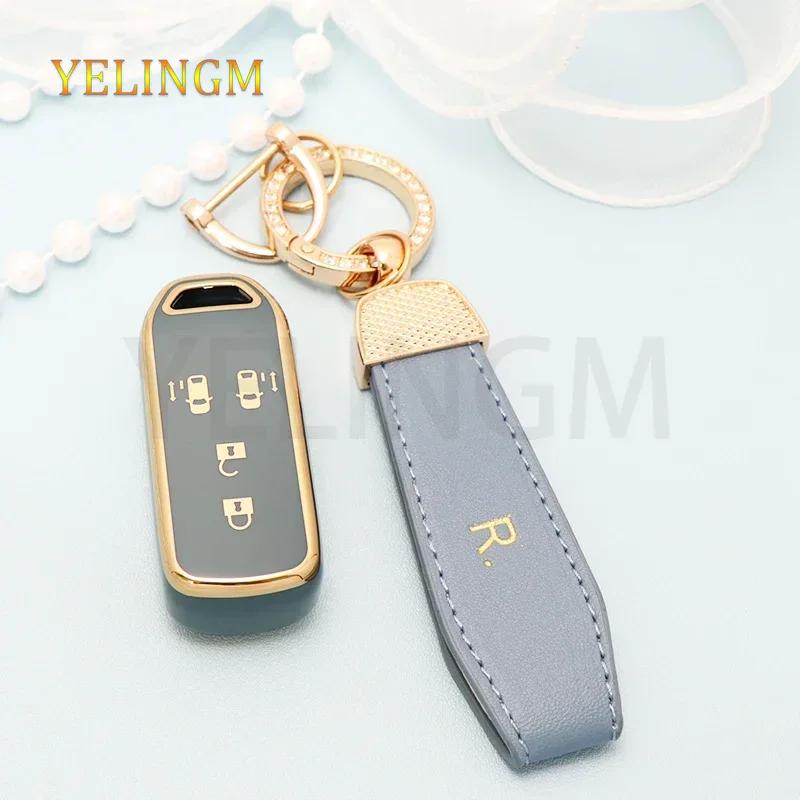 Smart Key Case Cover Tpu Car Remote Fob For Honda New Nbox Custom Jf3 / Jf4 N-Box Jf1 / Jf2 N-Box+ Plus N Wagon N-One Keychain