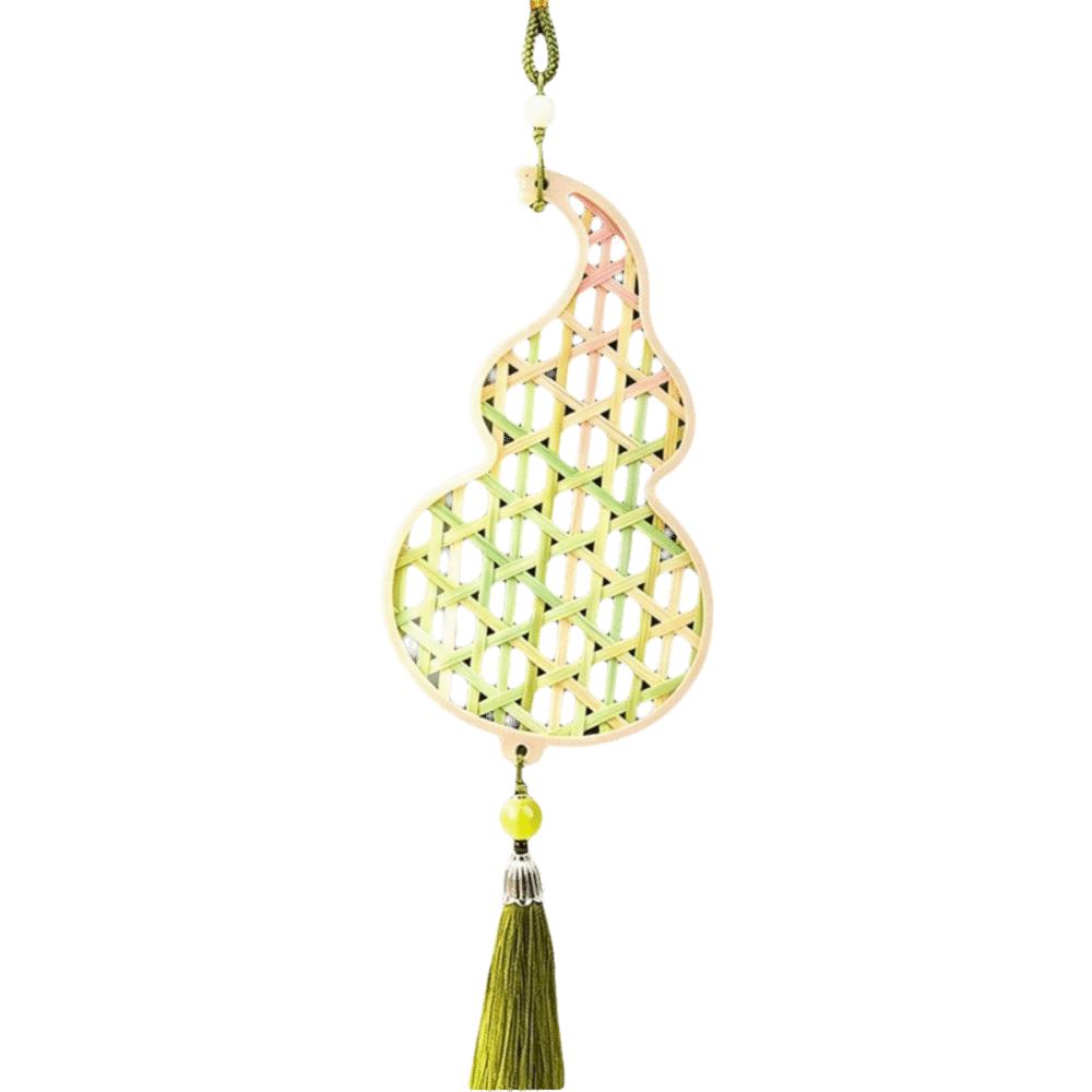 Zongzi Bamboo Pendant Material Kit Handmade Wind Chime Kit Courtyard Decor