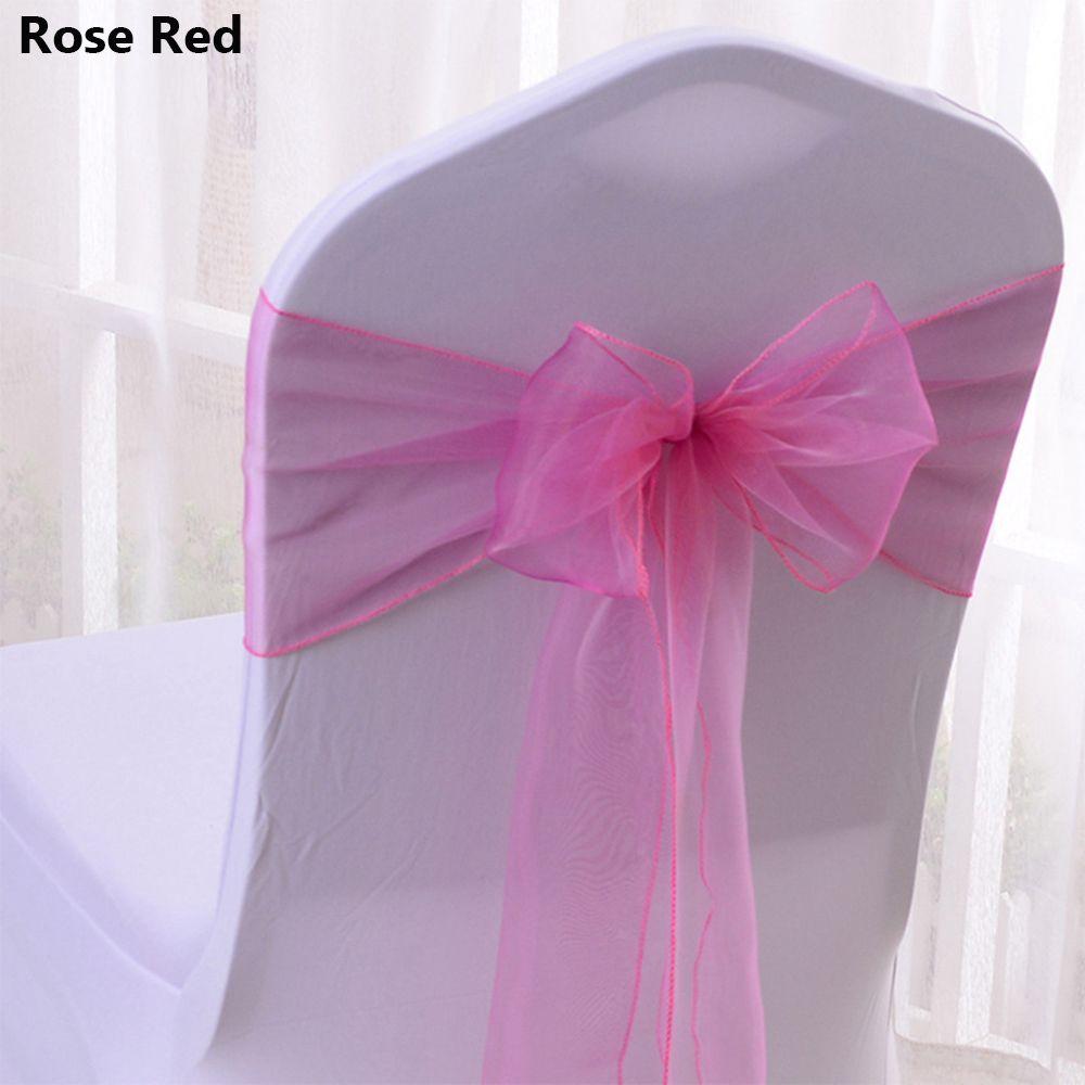 Seat Cover Tie Ribbon Chair Bows Sashes Events Banquets Wedding Reception Supplies Chair Back Decor