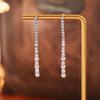 Zhao Lusi Xu Yan Style Zircon Earrings: Elegant, Fashionable Long Earrings for Women.