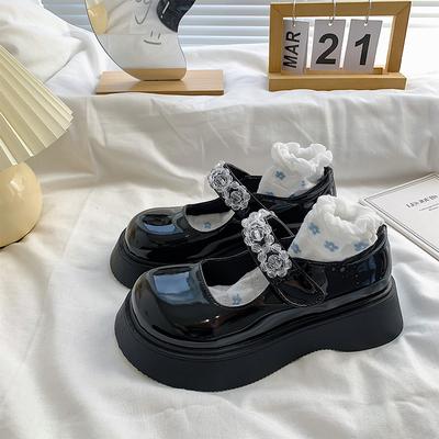 Big Head Japanese Jk Small Leather Shoes Sweet And Cool Niche  Spring And Summer Thin Thick Bottom Sponge Cake French Mary Jane Shoes England