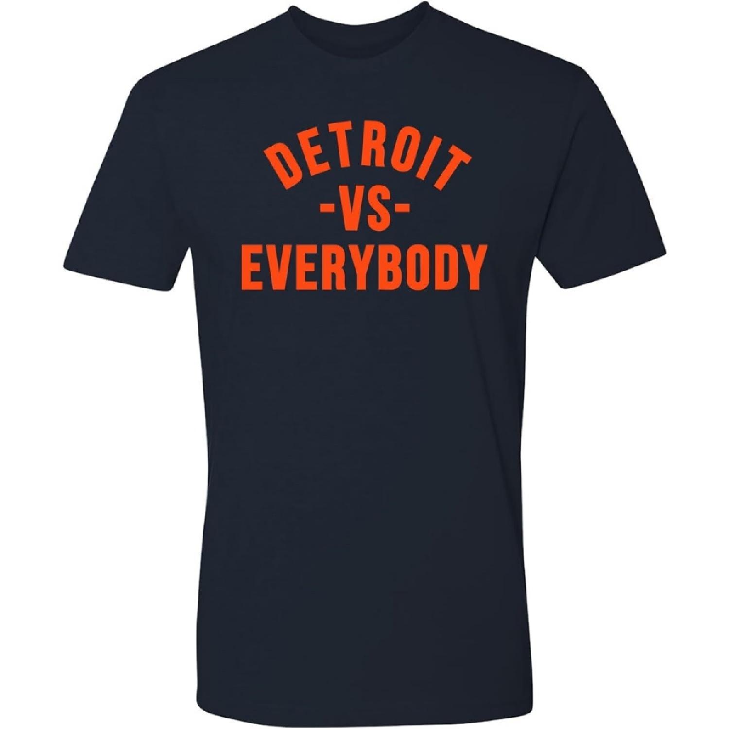 

Detroit Vs Everybody - Michigan Pride Premium Cotton T Shirt XXXXXL чорний