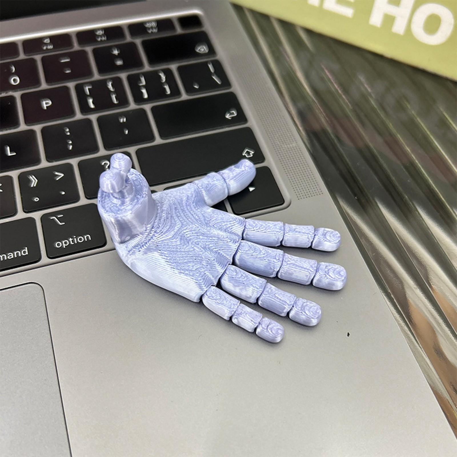 

3D-печать креативный забавный декоративный брелок с подвижными руками One Size светло-фиолетовый