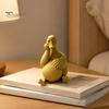 Funny Gifts for Colleagues Daydreaming Duck Figurine, Minimalist Holding An Egg Sculpture, Resin Matte Statues Animal Statue, Creative Desktop