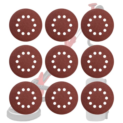 COYXiCE Sanding Discs, 225mm, 30 Sheets, #60 Grit, Waterproof, for Electric Sanders, 10 Holes, Round, Velcro, for Drywall, Walls, Ceilings, Woodworkin