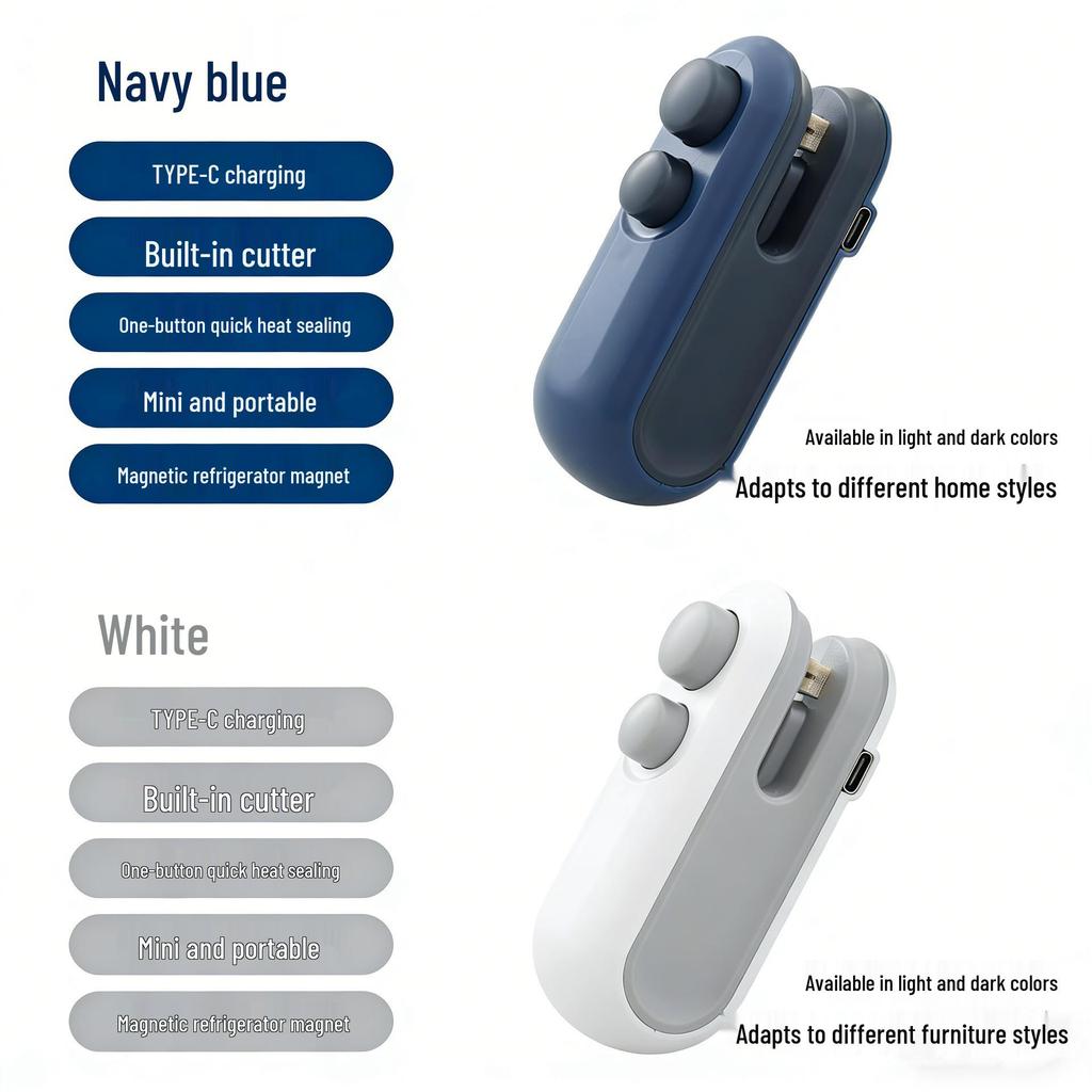 Portable Hand-Press Mini Vacuum Sealer for Food and Snack Bags