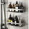 Bathroom Shelf Storage No Drill Wall Mounted Shampoo Bottle Shower Corner Rack Toilet Storage Rack Bathroom Kitchen Accessories