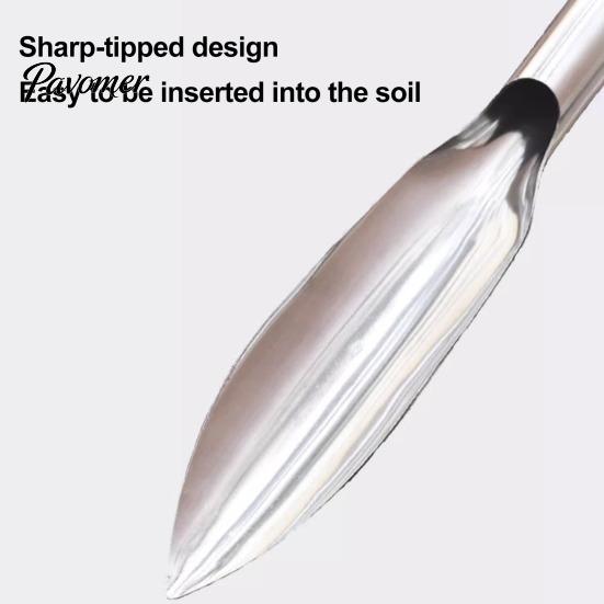 Precision Soil Depth Tool Stainless Steel Garden Trowel, Narrow Pointed Gardening Hand Shovel, Non Deforming Spade Digging for Planting, Weeding,