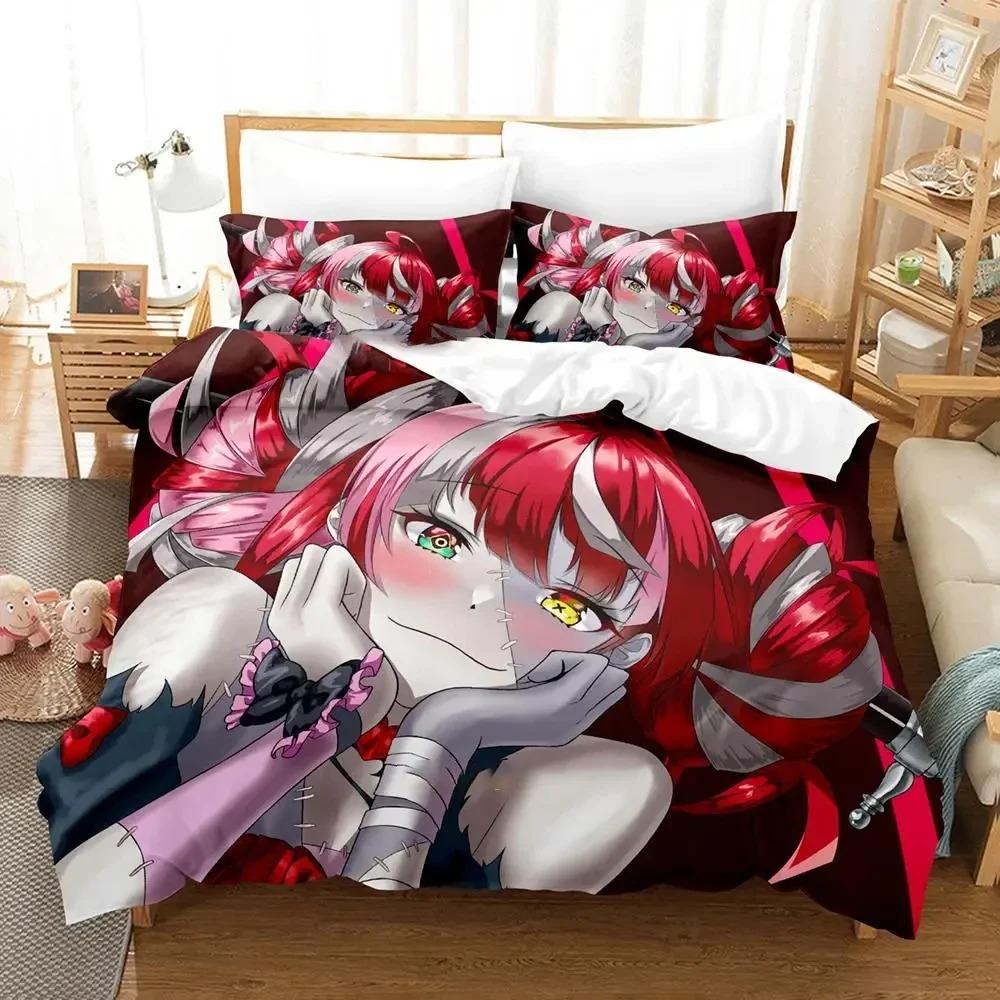 Anime Kureiji Ollie KUREIJI OLLIE Sängkläder Pojkar Flickor Dubbelsäng Queen Size Påslakan Örngott Säng Barn Vuxen Hemtextil