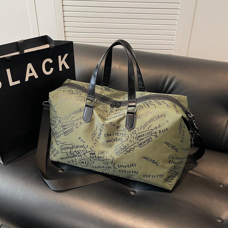 Fashion Graffiti Travel Bag Large Capacity Oxford Cloth Handbag Portable Travel Luggage Outdoor Sports Fitness Bag