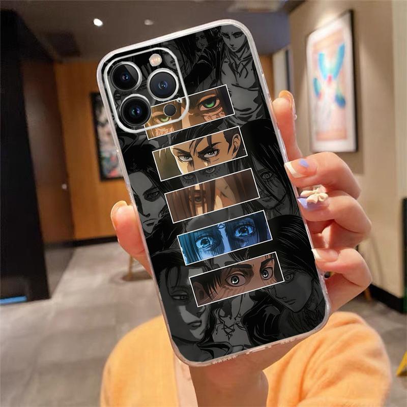 

Eren Yeager attack on titan Phone Case Carcasa Funda For iPhone 17 Pro Max Air 16 15 14 13 Pro Max 15 16 Pro 15Plus 16E Case iphone 16ProMax
