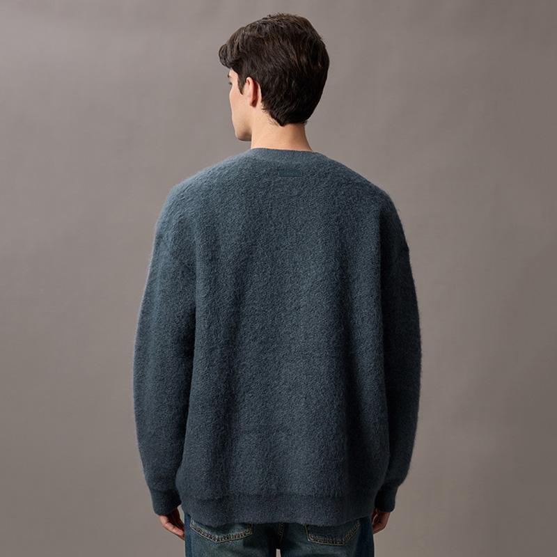 Calvin Klein Casual Loose V-Neck Knitted Cardigan Sweater Men Sweater 4LD308G