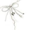 Sweetheart Pearl Bow Tassel Waist Belt Accessory